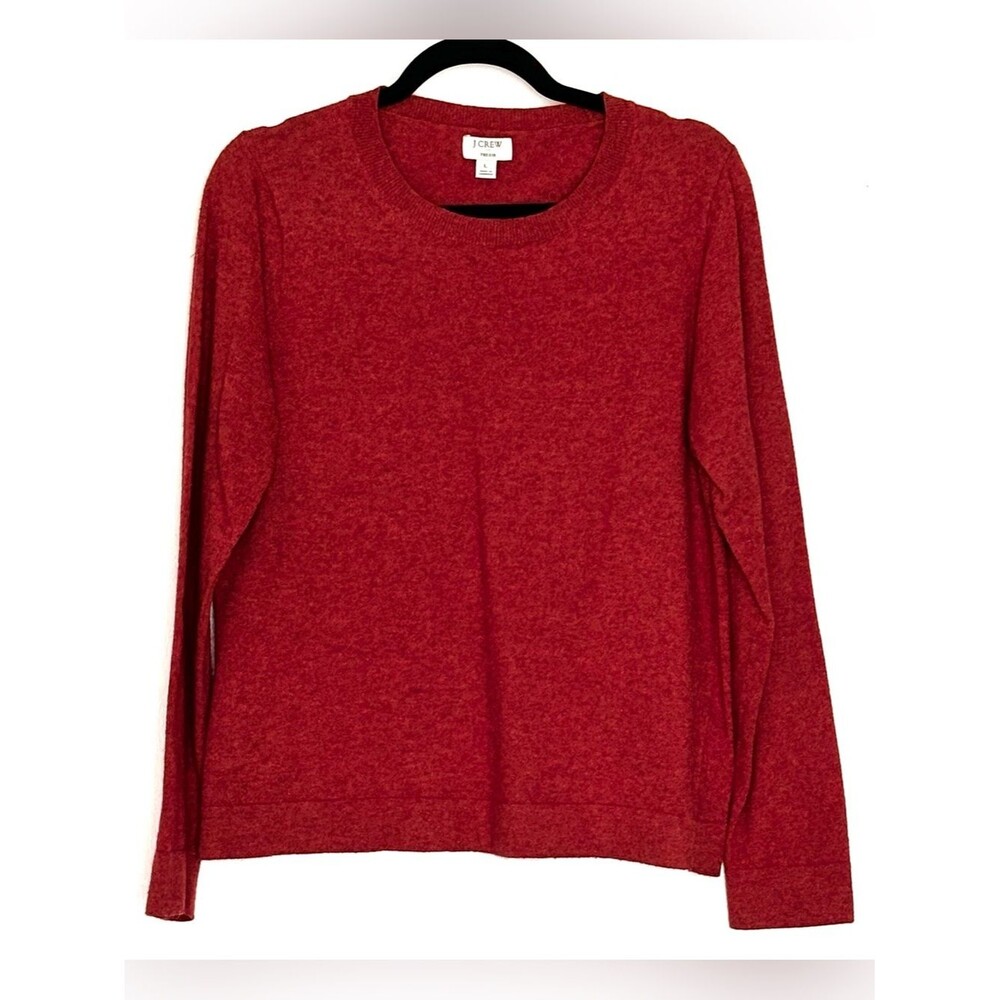 J.Crew Cotton-Wool Blend Teddie Sweater Burnt Orange Size L